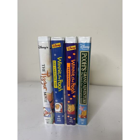 Disney Other - Disney Winnie The Pooh VHS Christmas Halloween Tigger Movie Grand Adven Lot of 4
